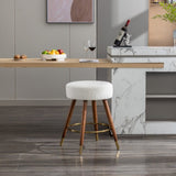 MoMo Boucle Upholstered Counter Height Stool, 360&deg Swivel T2574P206729