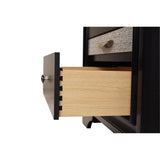 Matrix Traditional Style 5 Drawer Chest made with Wood in Black 808857772084