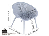 Summer - 2-Pack Modern Lounge Chairs Indoor/Outdoor All-Weather PP Plastic, Lightweight for Patio, W3450P323311