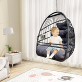 ZNTS Swing Hammock Egg Basket Chairs Without Stand Indoor Outdoor, UV Resistant Cushion Hanging Chair, W2707P184373