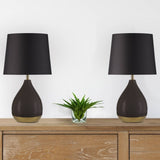 2-Tone Ceramic Table Lamp Set of 2 B035P264516
