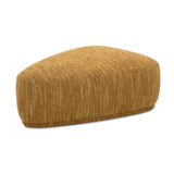 Pebble 44" Rounded Triangle Cocktail Ottoman, Mustard Yellow Tweed B2719P238433