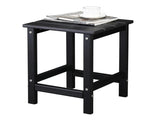36*36*47cm Single Layer Square HDPE Side Table Black 05086135
