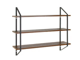 3-Tier 20"W Wood Bracket Shelves, Walnut 28314213