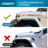 Fenders Front & Rear Fenders Compatible with 2018-2024 Jeep Wrangler JL and JLU Unlimited Rubicon, W2801P236146