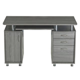 ZNTS Complete Workstation Computer Desk with Storage, Grey 74539286