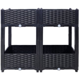Planter Raised Beds - Elevated Planter Garden Box with Drainage Plug Raised Garden Beds for W465P187531