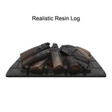 26 inch infrared quartz heater fireplace insert -woodlog version with brick W1769121295