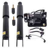Pair Rear Shock Absorbers Air Compressor Pump Set For Cadillac Escalade Chevrolet Suburban Tahoe 84710593