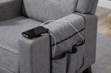 Arm Pushing Recliner, Modern Button Tufted Wingback Push Back Recliner, Living Room W133364034