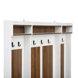 5-in-1 Entryway Bench with Coat Rack, 7 Sturdy Hooks, 2 Spacious Drawers and Adjustable Shelves, 88805831