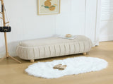 55.12"Wide Upholstered Flip-top Storage Accent Bed Bench, Chenille Footrest Ottoman with Rubberwood W3098P538033