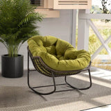 ZNTS Outdoor Rattan Rocking Chair,Padded Cushion Rocker Recliner Chair Outdoor for Front Porch, Living W640105292