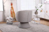 Swivel Accent Chair Armchair, Round Barrel Chair in Fabric for Living Room Bedroom W136194691