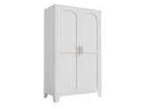 71'' 2 Shapely Doors Cabinet, Metal Storage Cabinet with Doors and Adjustable Shelves, for Bedroom, W3387P306305