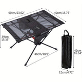 ZNTS Portable Aluminium Alloy Camping Table Lightweight Outdoor Folding Garden Table with Cups Holder for 36794749