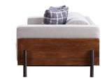 Pelton Fabric & Walnut Finish Loveseat w/ 2 Toss Pillows B2726P253094