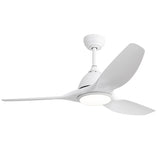 52 Inch Modern Ceiling Fan with 22W LED Light, 3 ABS Fan Blades DC Motor White Ceiling Fan for W882P195914