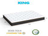 12 Inch King Mattress, Innerspring Mattress with Black Gold Trim & White Cover - Medium Firm 95005812