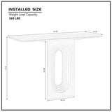 Length 47.24 Inch Entryway Table for Living Room,Narrow Console Table with Unique Loopback Design, W2582P279972