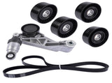6Pcs Drive Belt Kit W/ Tensioner & Idler Pulleys For 2012-2018 Jeep Wrangler JK 3.6L 04627038AA 27502651