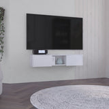 Glen Floating TV Stand with Side Doors and Central Media Shelf B070P173205