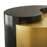 Modern & Contemporary Style Coffee Table Made with Iron Sheet Frame in Black & Gold B009140738