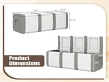 80 Gallon Extra Large Outdoor Deck Box Waterproof PP Storage Box with Lockable Lid-Gray 80839366