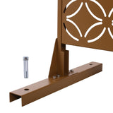 Outdoor & Indoor Privacy Metal Privacy 76" H48" W, Freestanding Decorative Privacy W465P193217