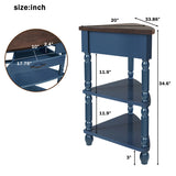 33.8'' Small Triangle Table, Wood Side Table for Small Spaces/ Living Room, 3 Tier End W1202P282445