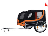 Large Folding Bike Trailer for Dogs 66LB Capacity All-Terrain Pet Carrier, Durable Steel Frame for 49685305