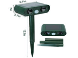 Ultrasonic Animal Repeller Solar Powered Motion Sensor Repellent IPX4 Waterproof 01749200