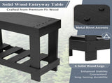 U_Style 62.9" Vintage Entryway Table - Fir Solid Wood with Natural Grain, 6 Reinforced Legs & 4.5" N711P289135B