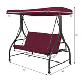 ZNTS 3-Seat Swing Chairs ,Convertible Swing Hammock Bed 38056415