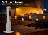 Fast Heating Oscillating Space Heater - 120&deg Wide Angle 30% Faster Warmth, 3D Flame, 5 Timer & 74413816