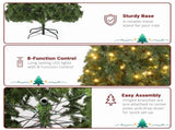 7.5ft Automatic Structure PVC Material 600 Lights Warm Color 8 Modes 1200 Branches Christmas 92326934