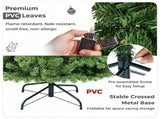 8 FT Pre-Lit Artificial Christmas Tree with 600 Dual Color LED Lights, 1605Branch Tips Hinged PVC 29599303