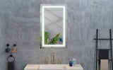 ZNTS LED Bathroom Mirror 40 "x 26" with Front and Backlight, Large Dimmable Wall Mirrors with Anti-Fog, W928P177827