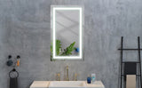 LED Bathroom Mirror 40 "x 24" with Front and Backlight, Large Dimmable Wall Mirrors with Anti-Fog, W928P177825