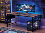 Rotten wood color SG016FD P2 particleboard iron pipe 120cm cut-off computer desk with non-woven 34836334