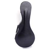 F-Style Microgroove Pattern Leather Wood Mandolin Case Black 93153544