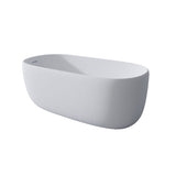 51'' Freestanding Bathtub Resin Stone Soaking Bathtub Solid Surface Modern Tubs with Overflow and W2753P191225