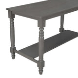 6-Piece Counter Height Dining Table Set Table with Shelf 4 Chairs and Bench for Dining Room 22708368