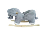 Kids Ride-On Rocking Horse Toy with Lullaby Song,Elephant Rocking Toy with Hand Puppets and Safety 31927882