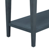 Classic Retro Style Console Table with Three Top Drawers and Open Style Bottom Shelf, Easy Assembly 41543820