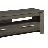 ZNTS Weathered Grey 59-inch 2-Drawer TV Console B062P153850