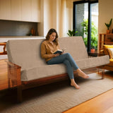 Memory Foam Infused Futon Mattress Full XL Washable Removable Cover, Heavy-Duty Zipper, Thick B181P351989