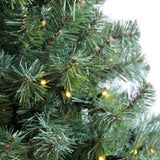 Pre-lit Christmas Tree 6ft Artificial Hinged Xmas Tree with Foldable Stand W49835484