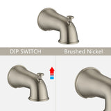 Classic High Pressure Single Handle 6 Function Rain shower Head with Handheld Shower with Tup Spout W121946592