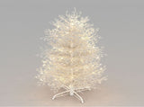 4FT Pre-lit Aspen Fir Artificial Christmas Tree, Hinged Xmas Tree 280 Snow Flocked Branch Tips, 230 61328301